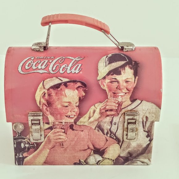 Collectible Miniature Coca Cola Metal Lunchbox Christmas Ornament Tin Box Co. - Picture 1 of 4